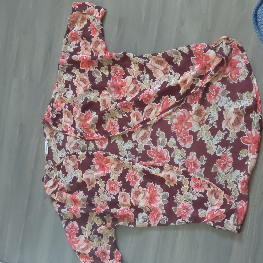 Teenbell floral kimono- style cardigan / size m